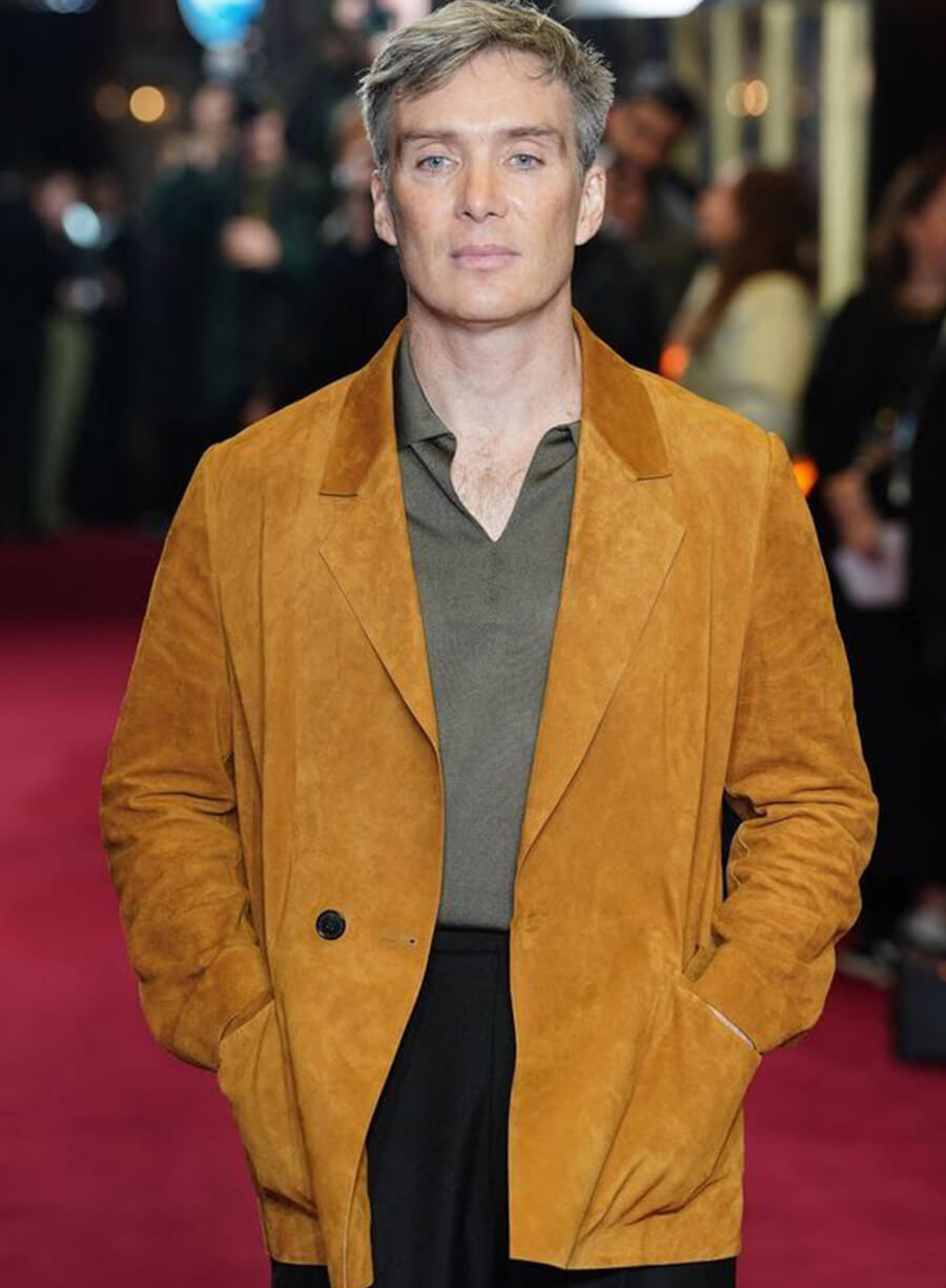 Cillian Murphy Small Things Like These Premiere Suede Blazer