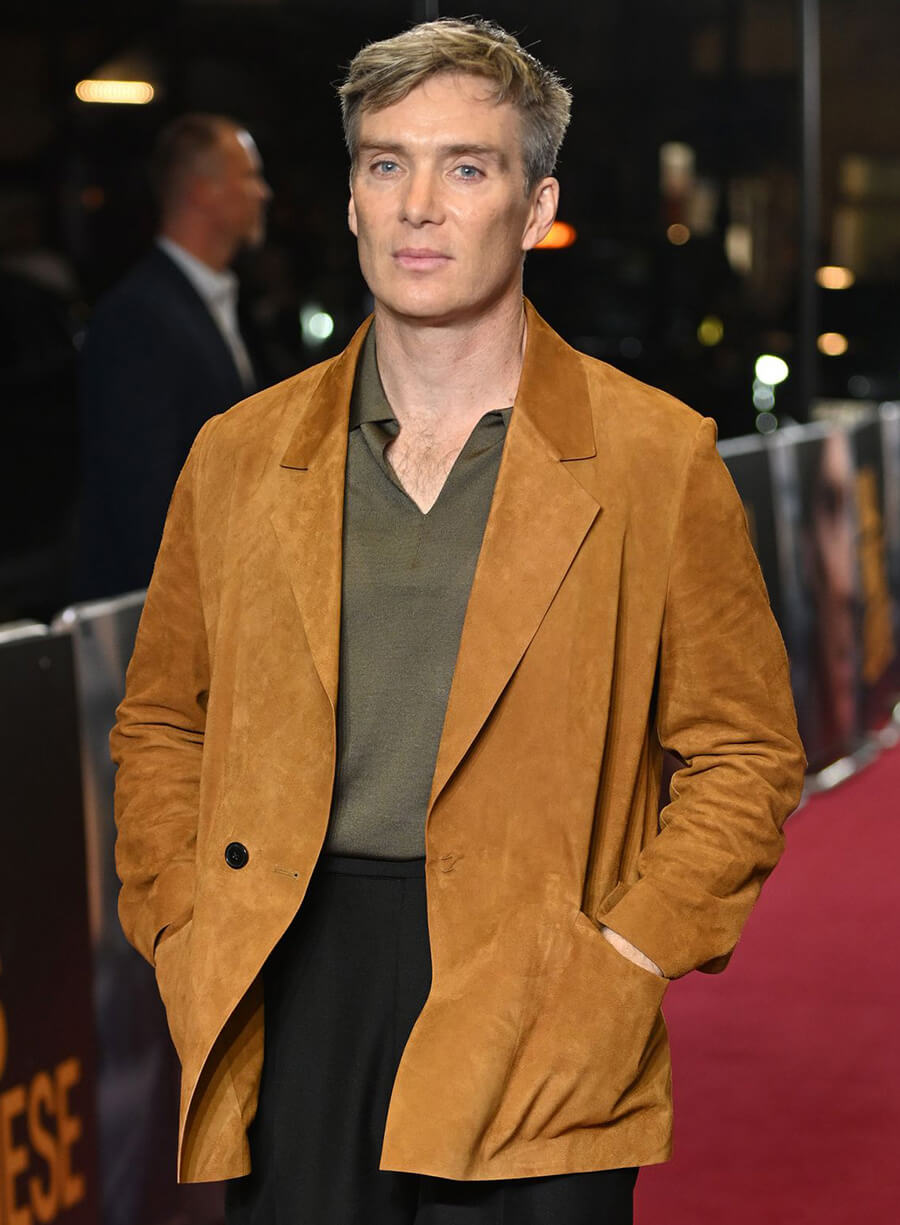 Cillian Murphy Small Things Like These Premiere Suede Blazer