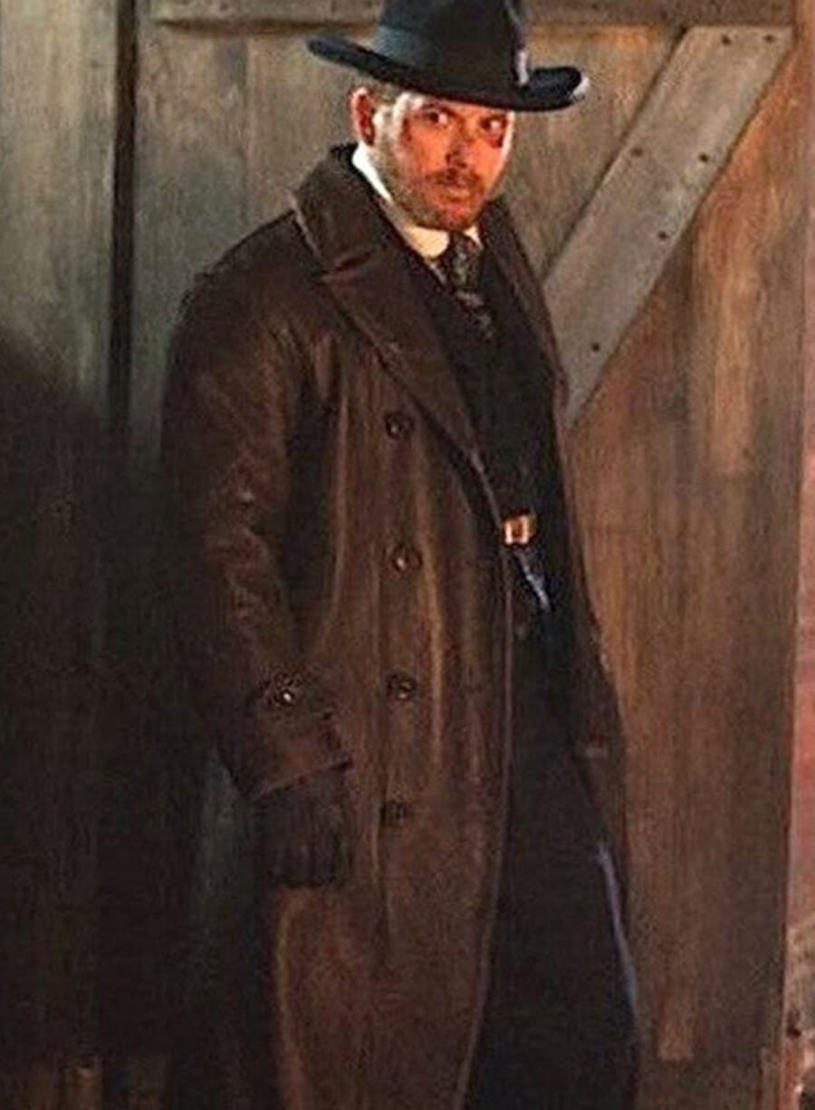 Cole Hauser Yellowstone Trench Leather Coat