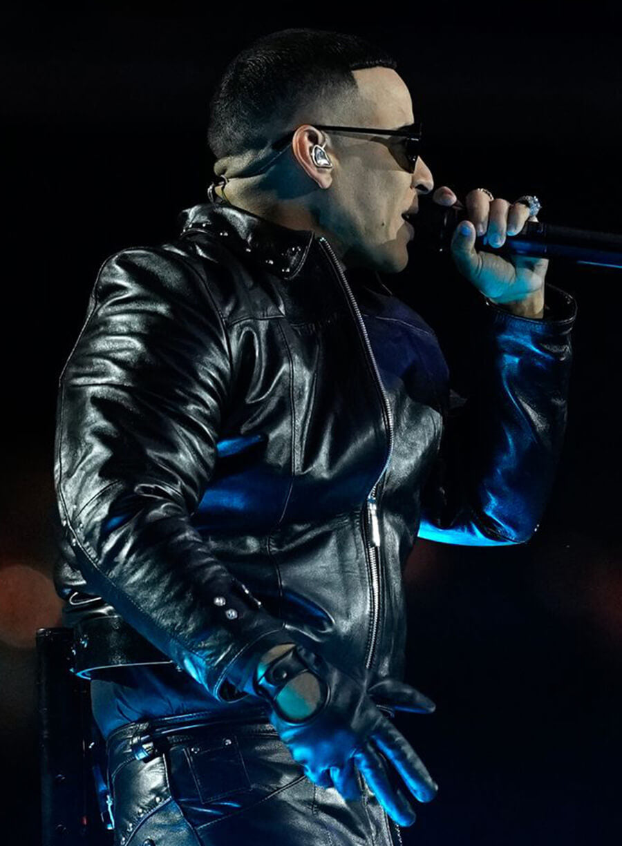 Daddy Yankee Halftime Show 2025 Leather Jacket