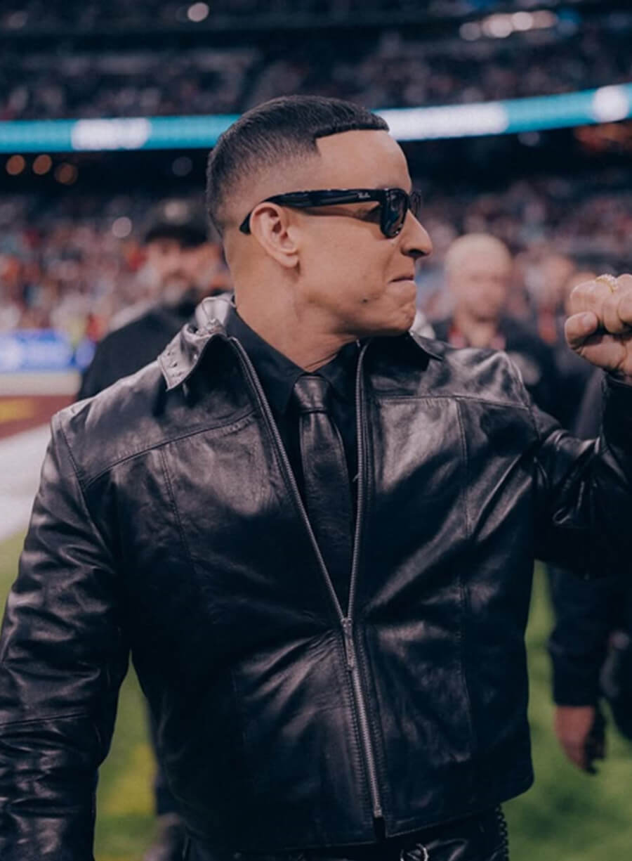 Daddy Yankee Halftime Show 2025 Leather Jacket