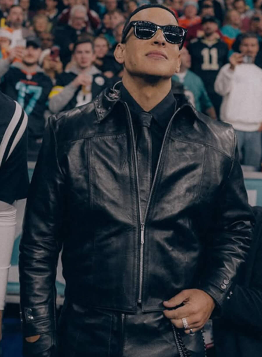Daddy Yankee Halftime Show 2025 Leather Jacket
