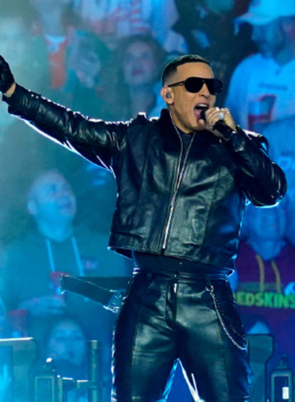Daddy Yankee Halftime Show 2025 Leather Jacket