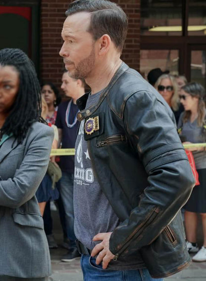 Danny Reagan Boston Blue Leather Jacket