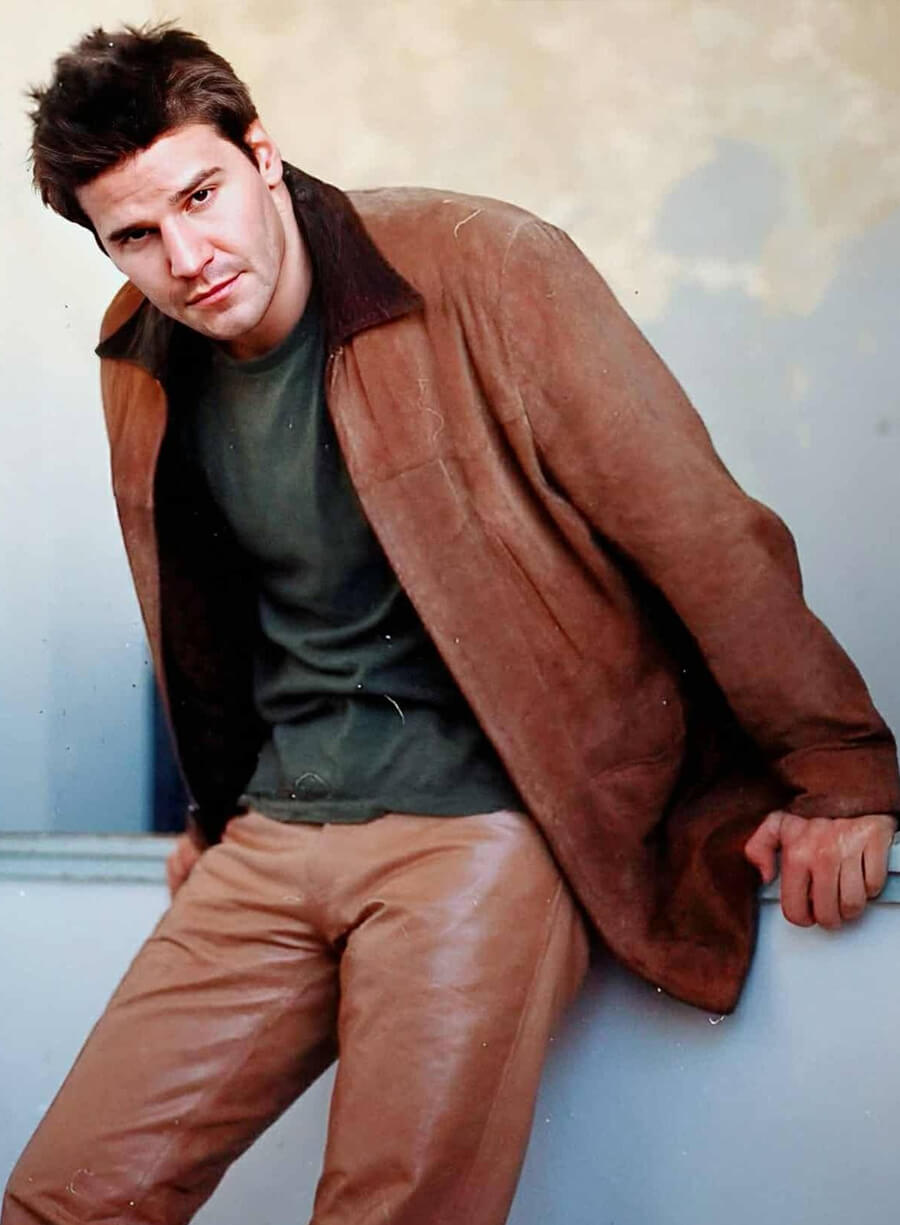 David Boreanaz Angel Brown Suede Jacket