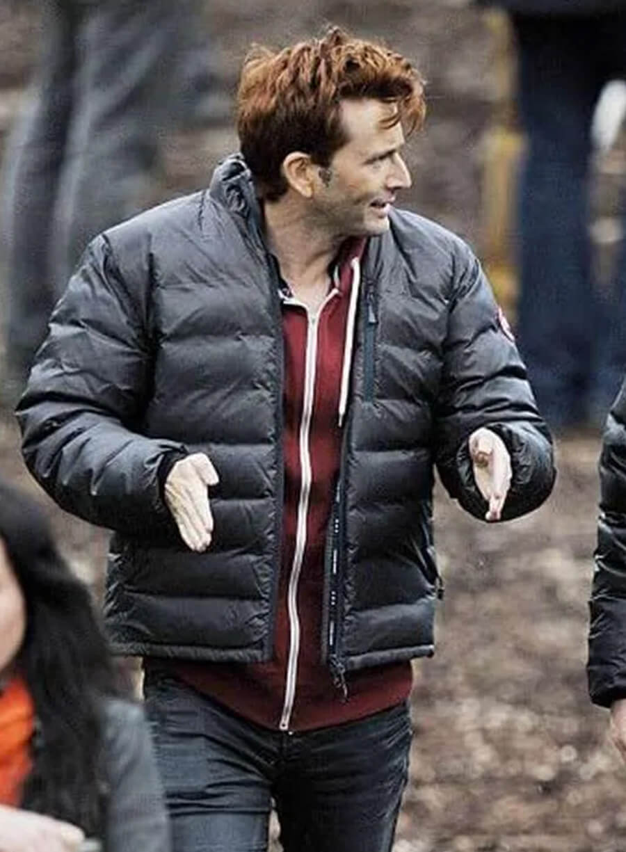 Demon Crowley Good Omens Puffer Jacket