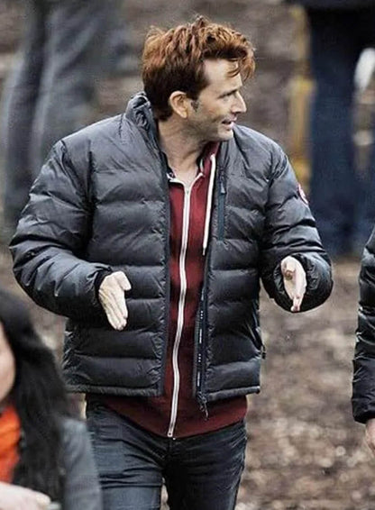 Demon Crowley Good Omens Puffer Jacket