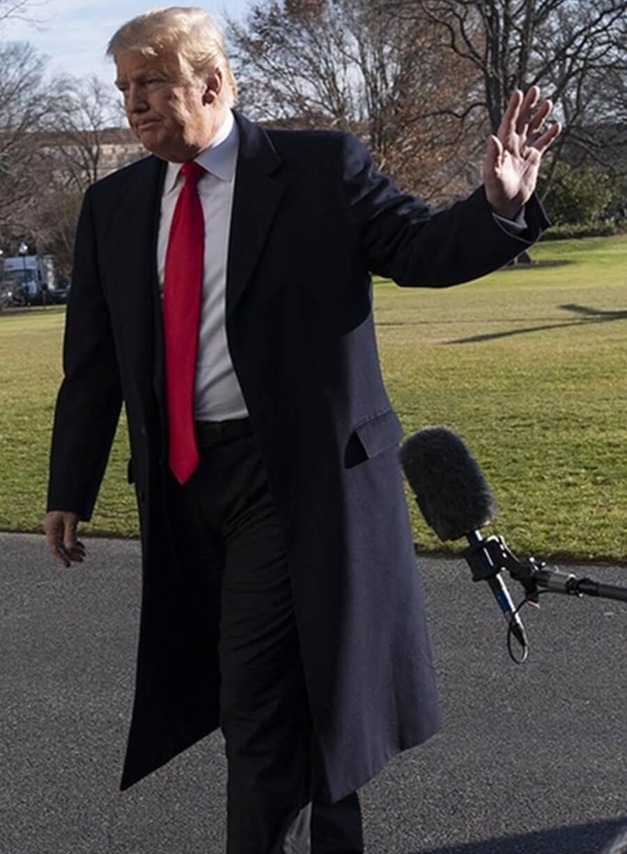 Donald Trump Black Wool Coat