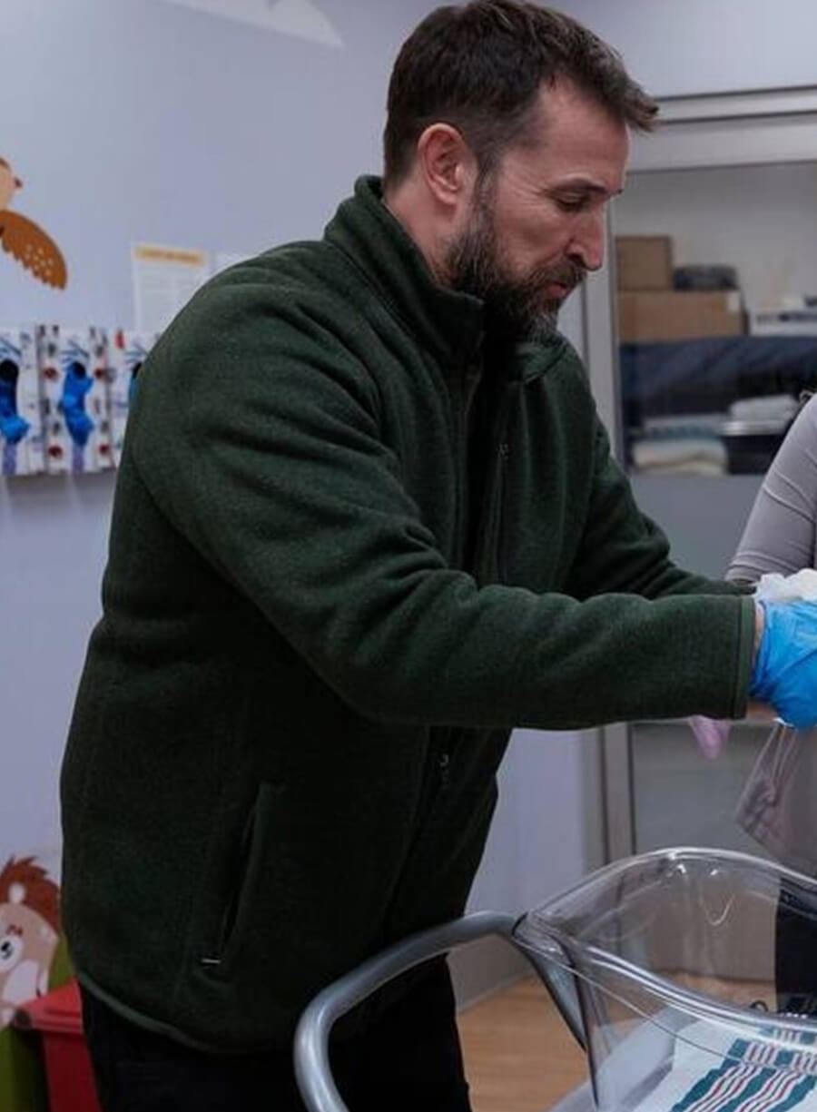 Dr. Michael Robby The Pitt Green Jacket