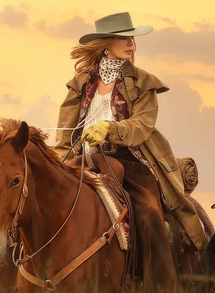Dutton Ranch S01 Beth Dutton Western Duster Coat