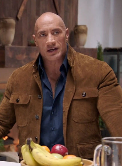 Dwayne Johnson Young Rock S02 Suede Jacket