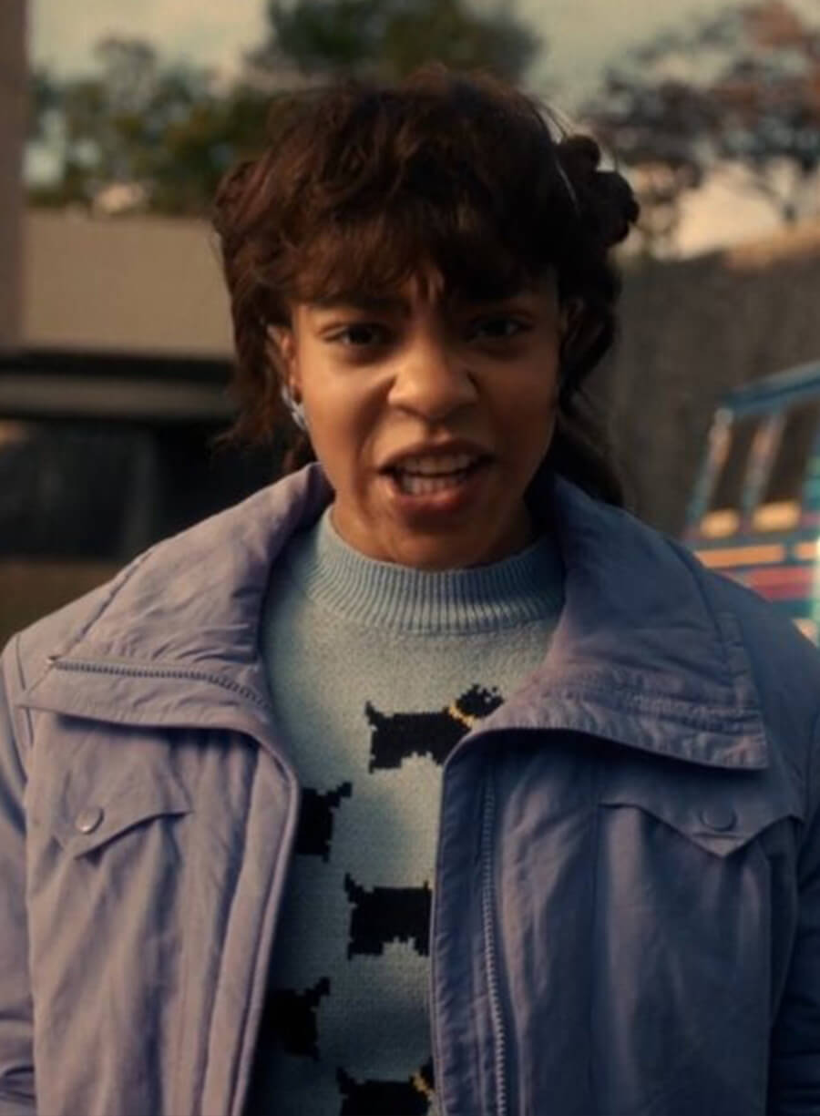 Erica Sinclair Stranger Things S05 Purple Jacket