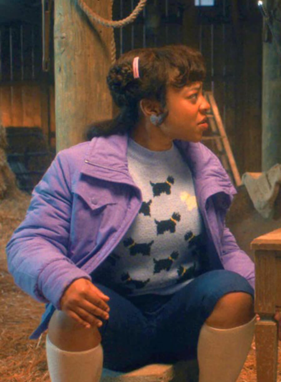 Erica Sinclair Stranger Things S05 Purple Jacket