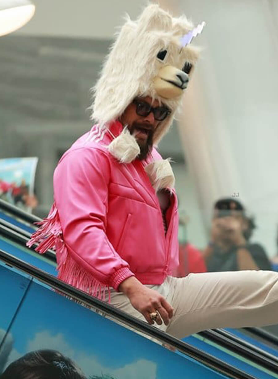 Garett Garrison A Minecraft Movie Pink Fringed Jacket