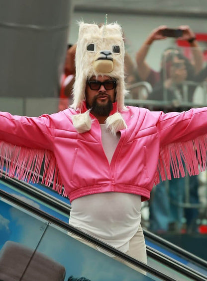 Garett Garrison A Minecraft Movie Pink Fringed Jacket