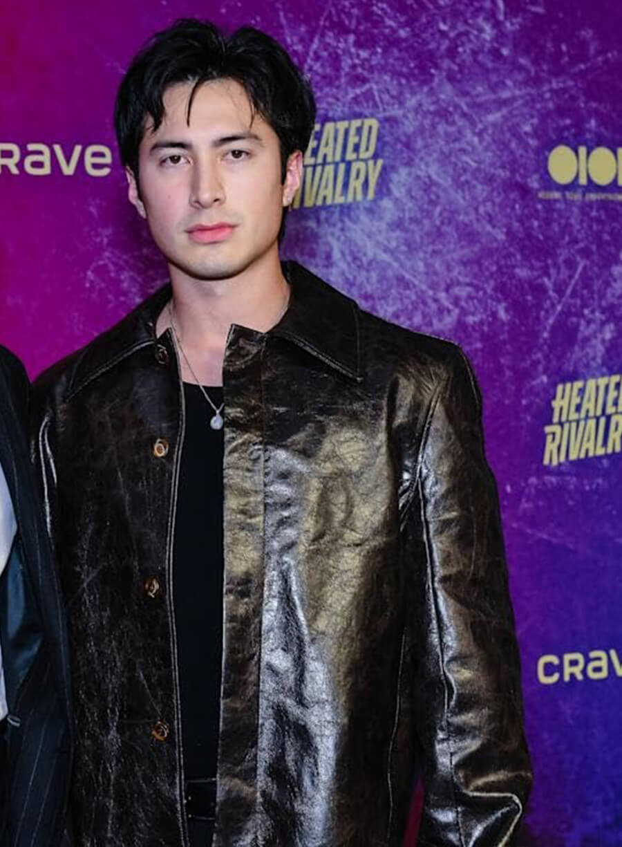 Hudson Williams Heated Rivalry Black Leather Jacket