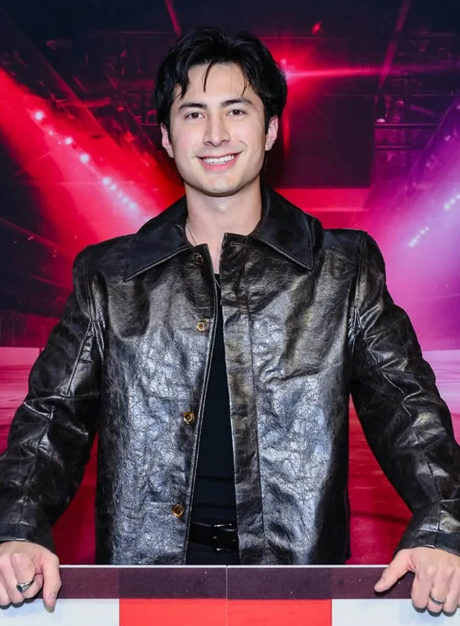 Hudson Williams Heated Rivalry Black Leather Jacket