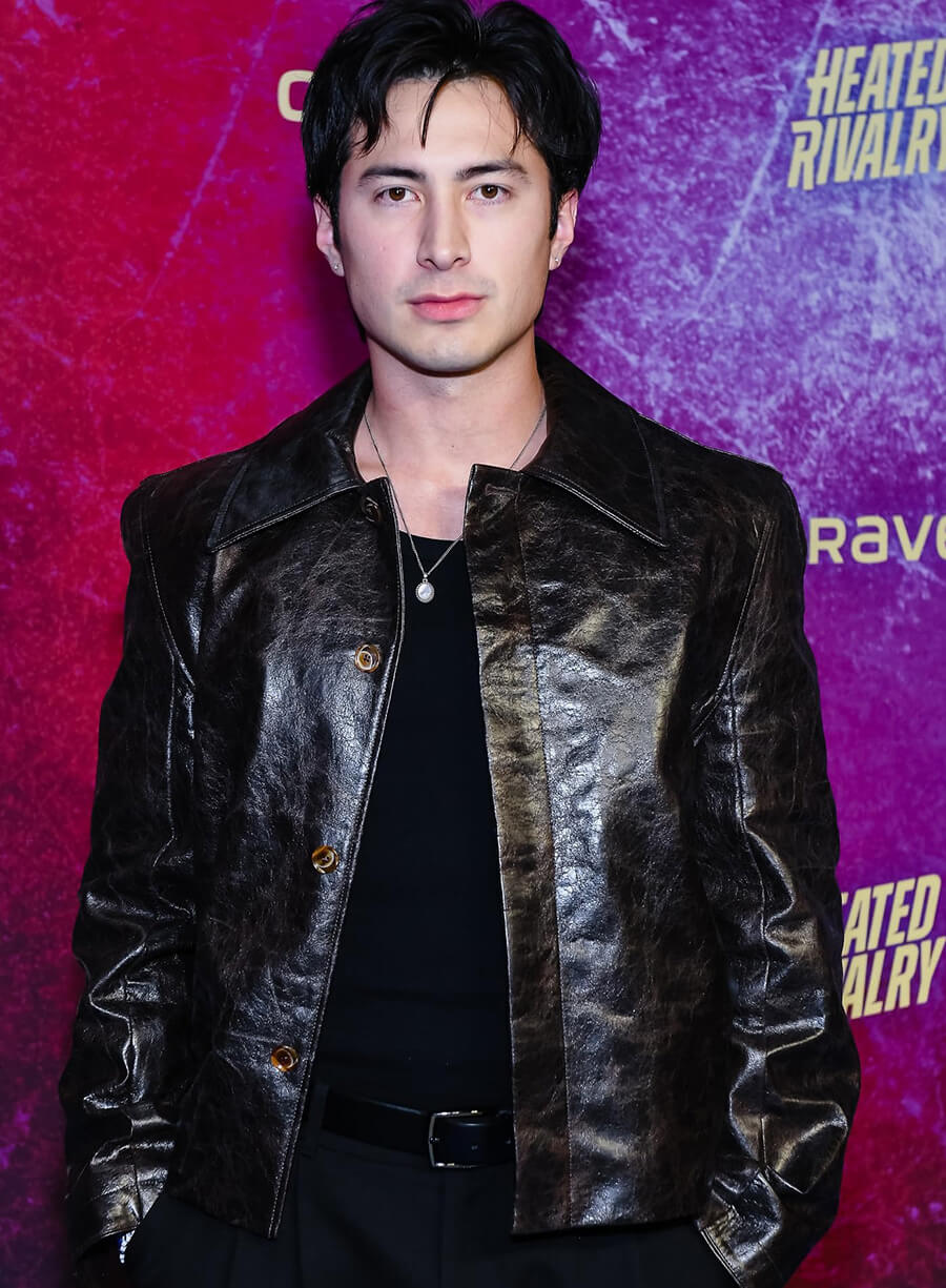 Hudson Williams Heated Rivalry Black Leather Jacket