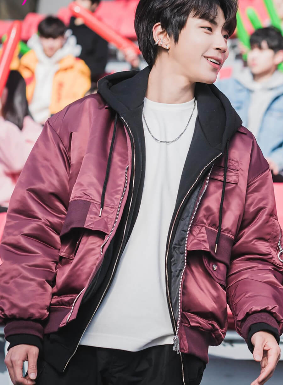 Hwang In-youp True Beauty Burgundy Jacket