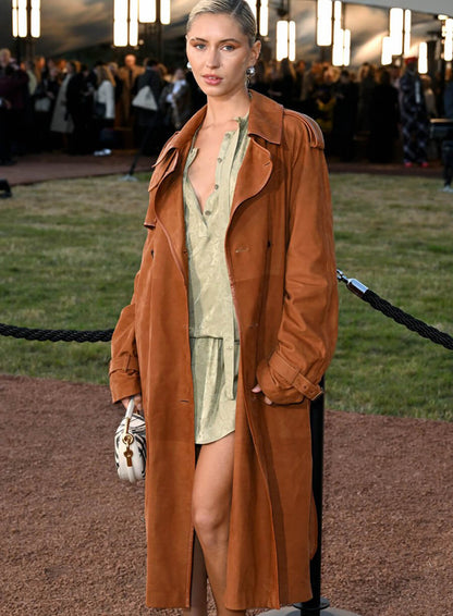 Iris Law Burberry Summer 2026 Show Suede Trench Coat