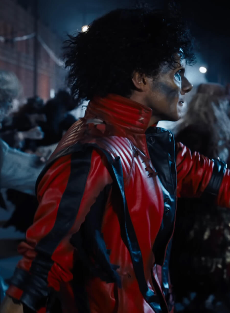 Jaafar Jackson Michael 2026 Leather Red Jacket