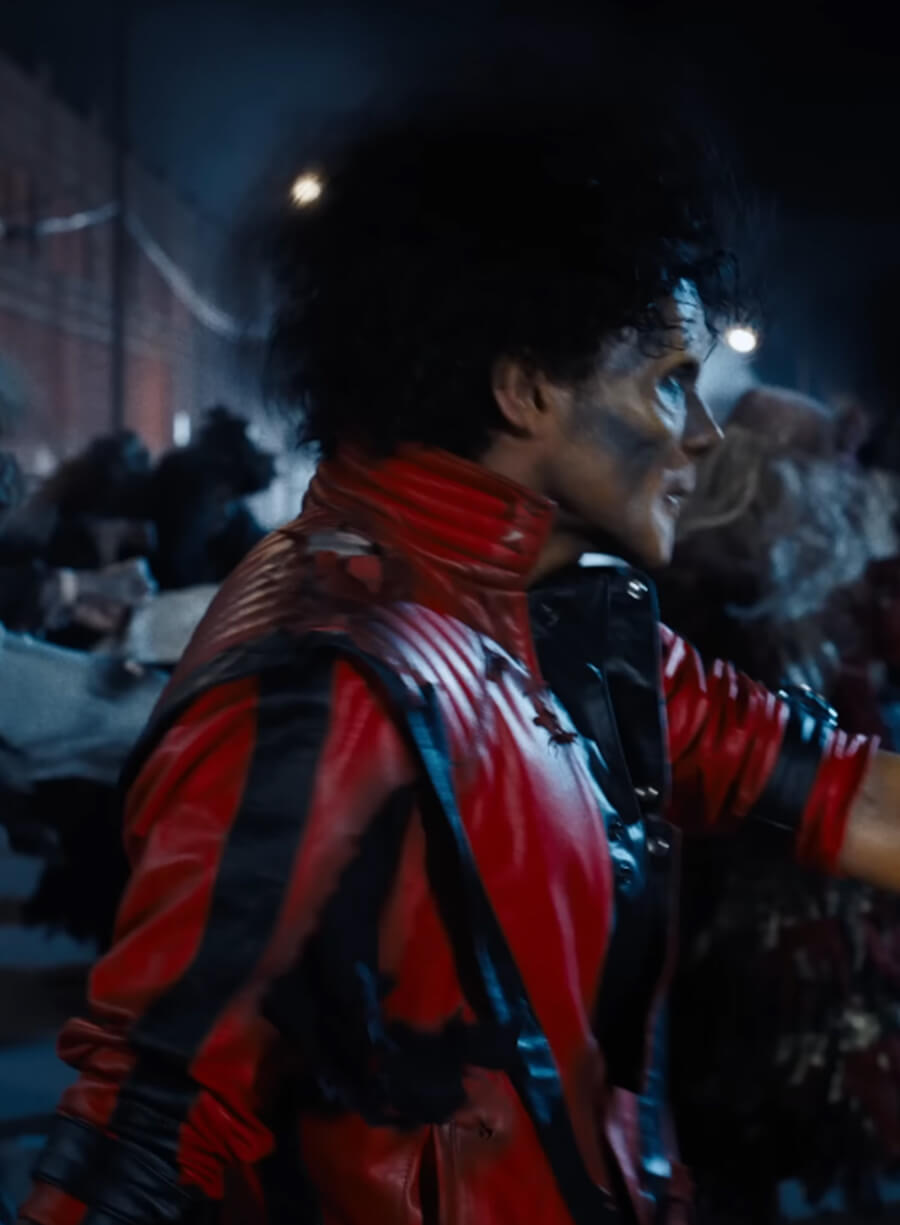 Jaafar Jackson Michael 2026 Leather Red Jacket