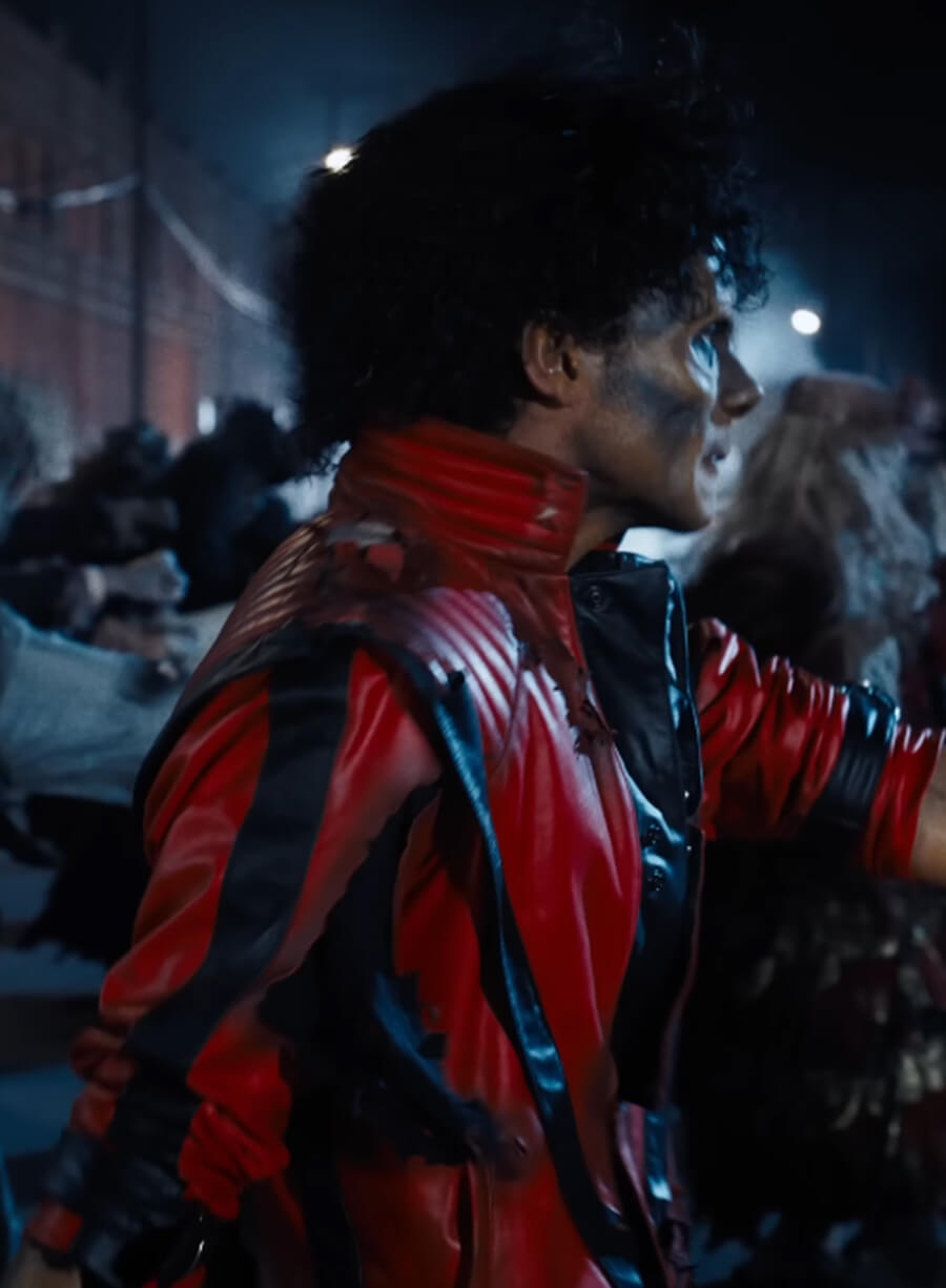 Jaafar Jackson Michael 2026 Leather Red Jacket