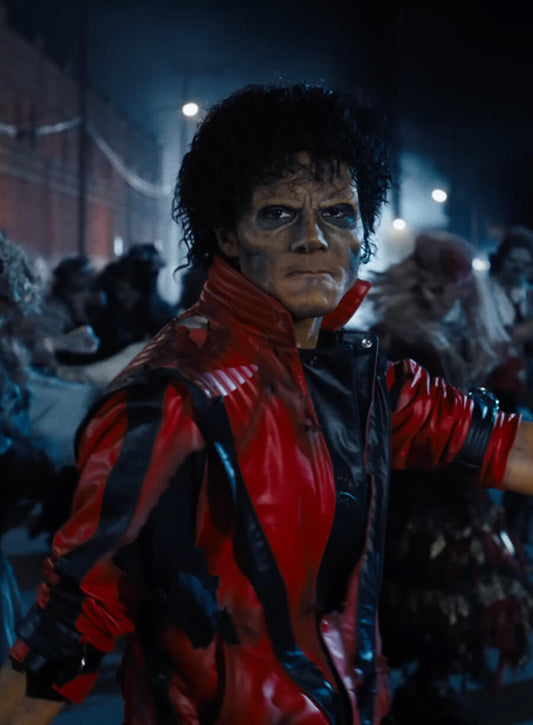 Jaafar Jackson Michael 2026 Leather Red Jacket