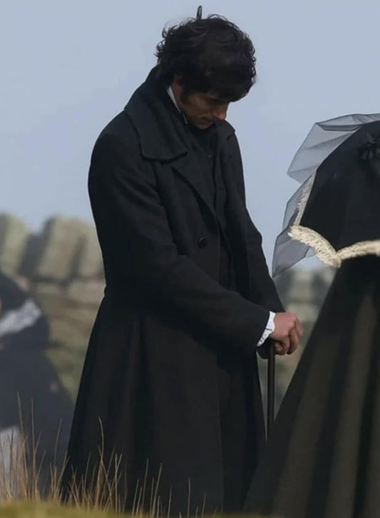 Jacob Elordi Wuthering Heights Black Coat