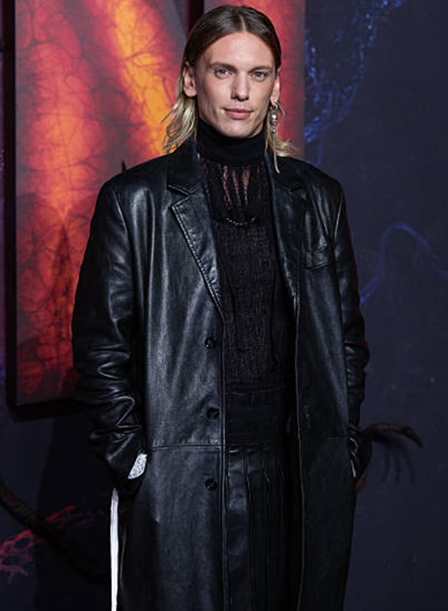 Jamie Campbell Bower Stranger Things So5 Premiere Coat