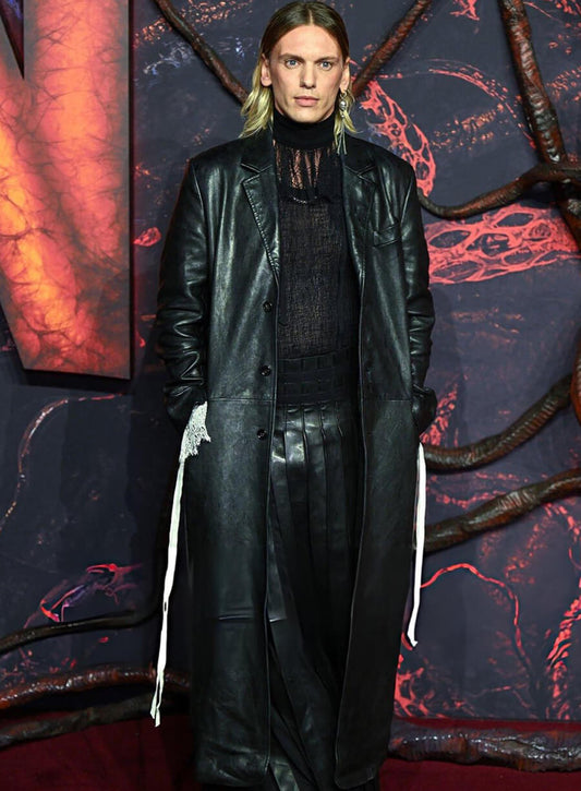 Jamie Campbell Bower Stranger Things So5 Premiere Coat