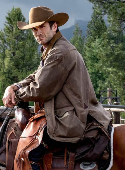 Jamie Dutton Yellowstone Brown Leather Jacket