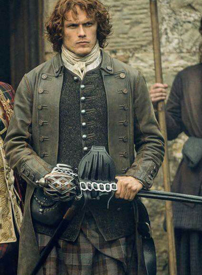 Jamie Fraser Outlander Leather Coat