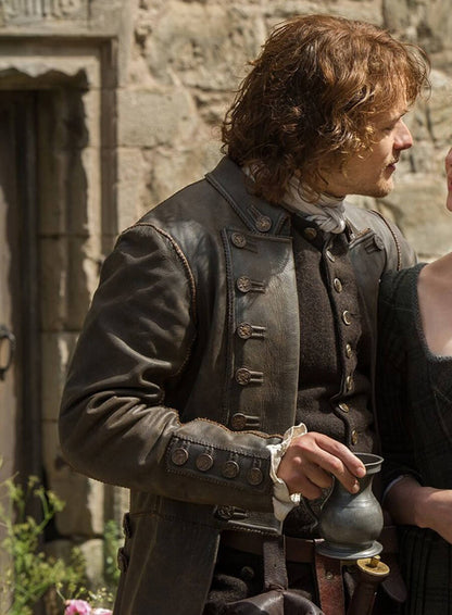 Jamie Fraser Outlander Leather Coat