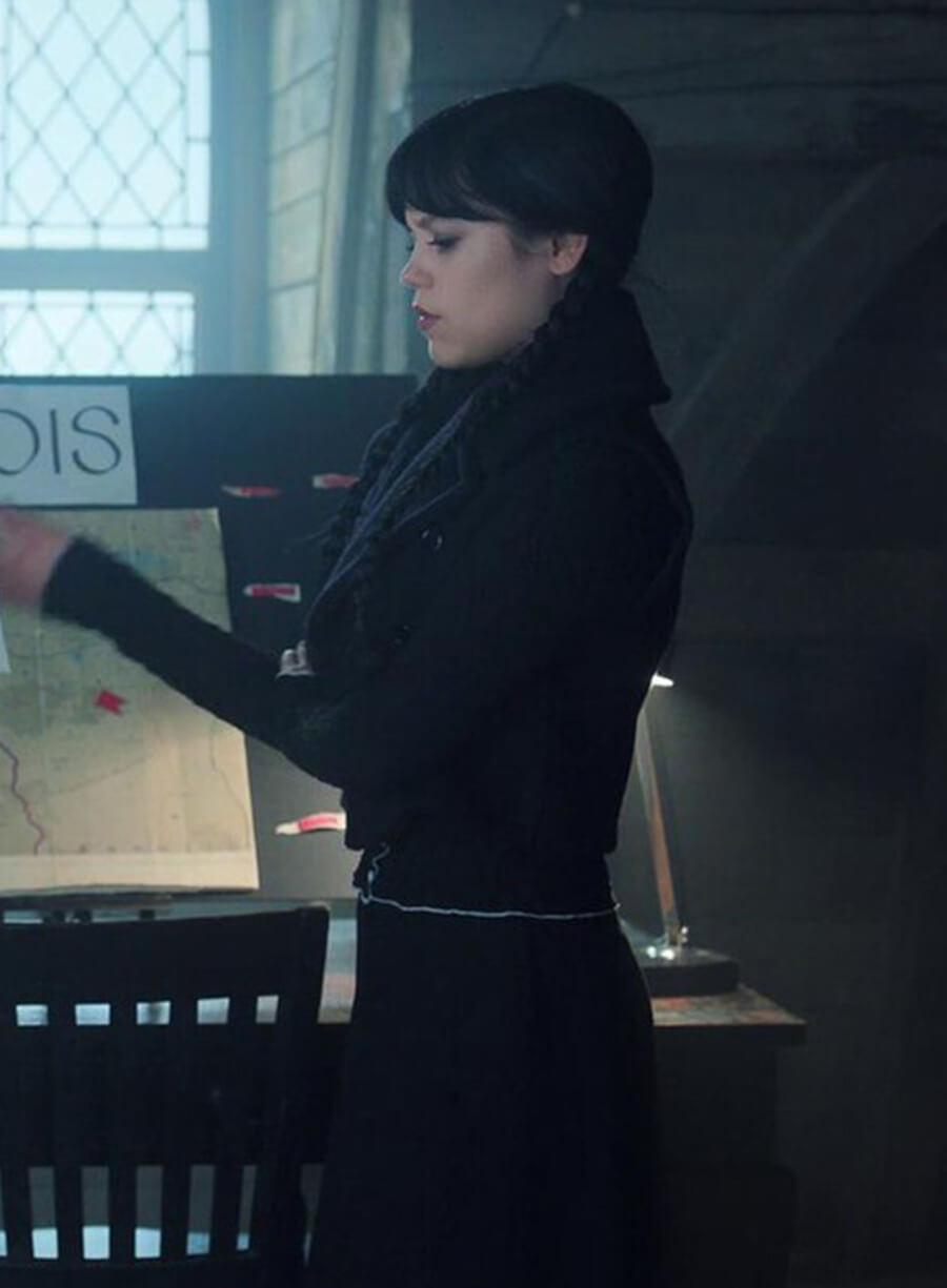 Jenna Ortega Wednesday Black Vest