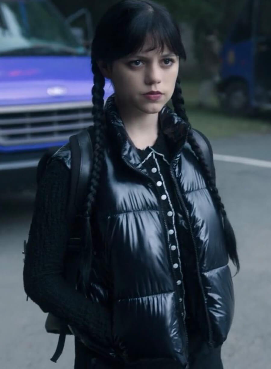 Jenna Ortega Wednesday Puffer Vest