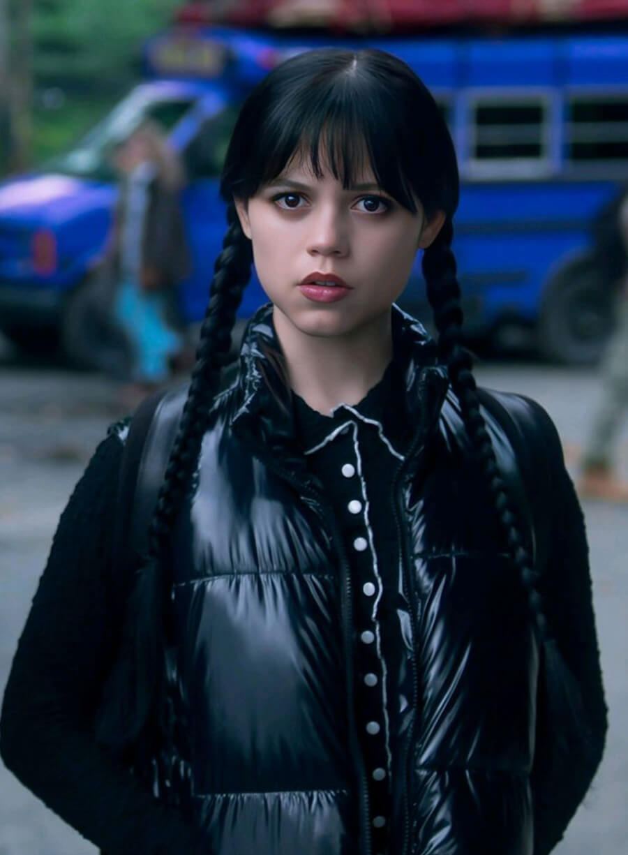 Jenna Ortega Wednesday Puffer Vest
