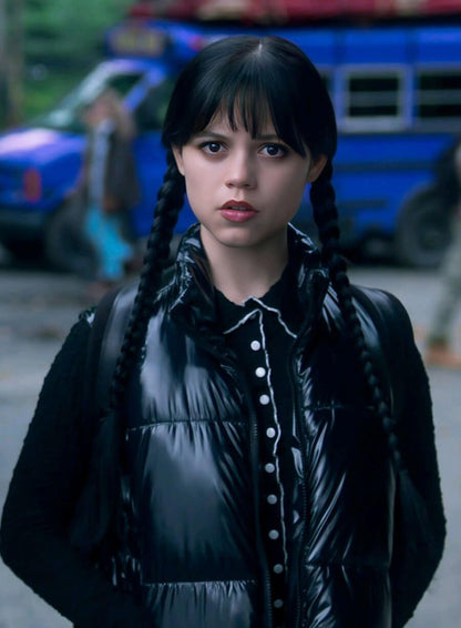 Jenna Ortega Wednesday Puffer Vest