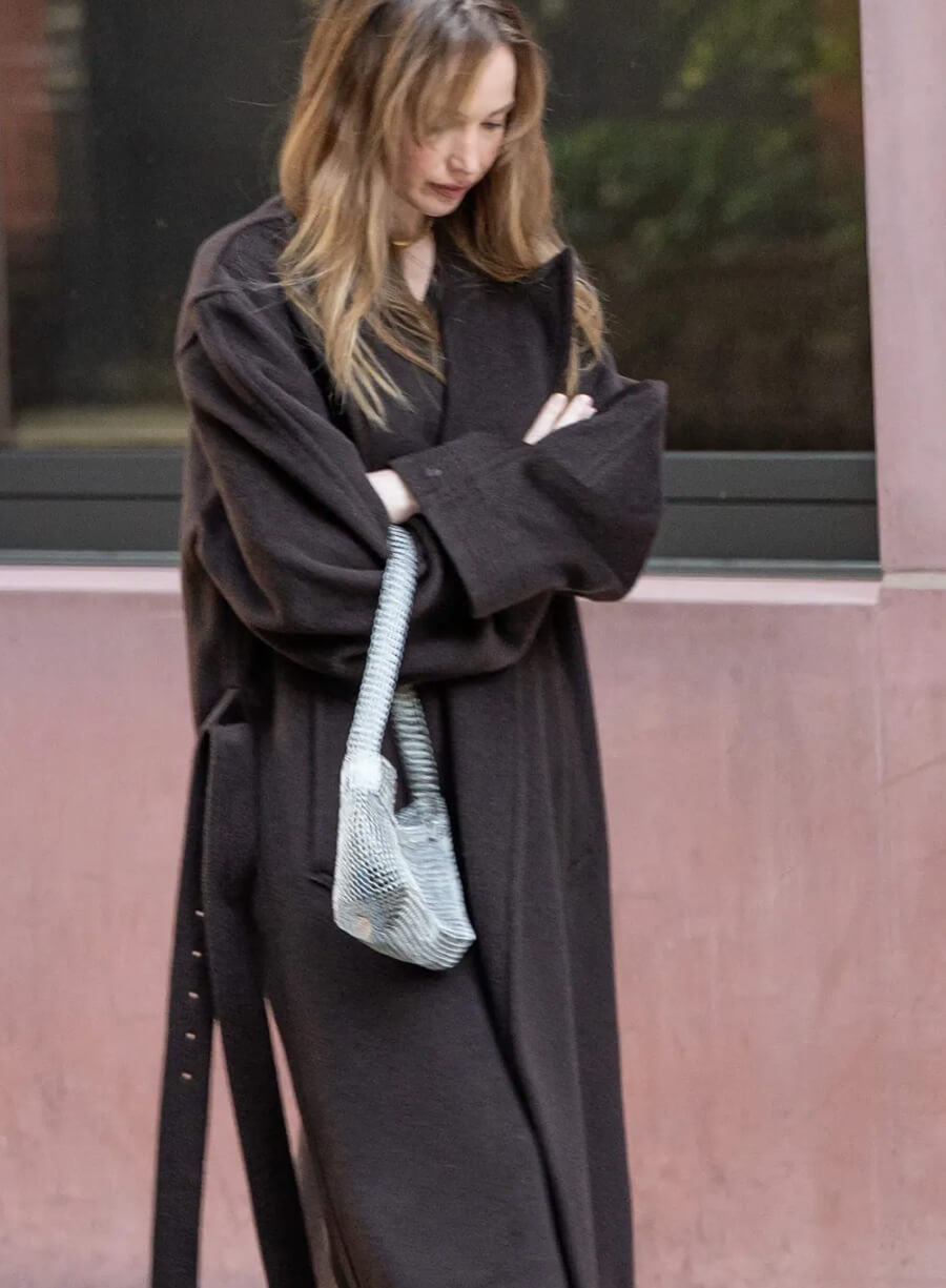 Jennifer Lawrence Street Style 2026 Brown Coat