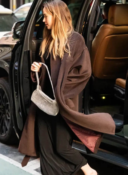 Jennifer Lawrence Street Style 2026 Brown Coat