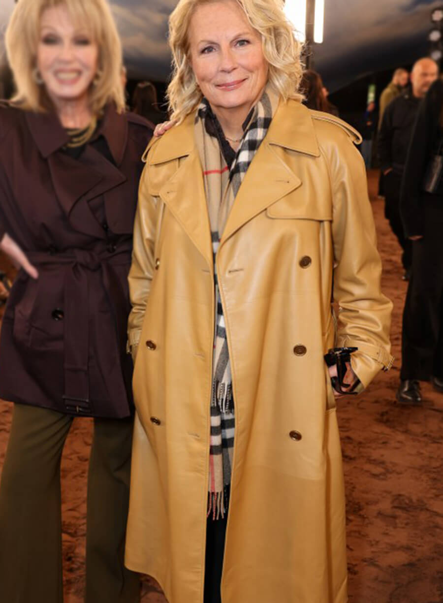 Jennifer Saunders London Fashion Week Trench Coat
