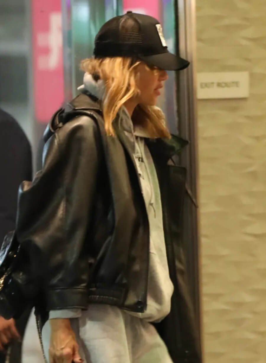 Jessica Alba LA Airport Leather Jacket