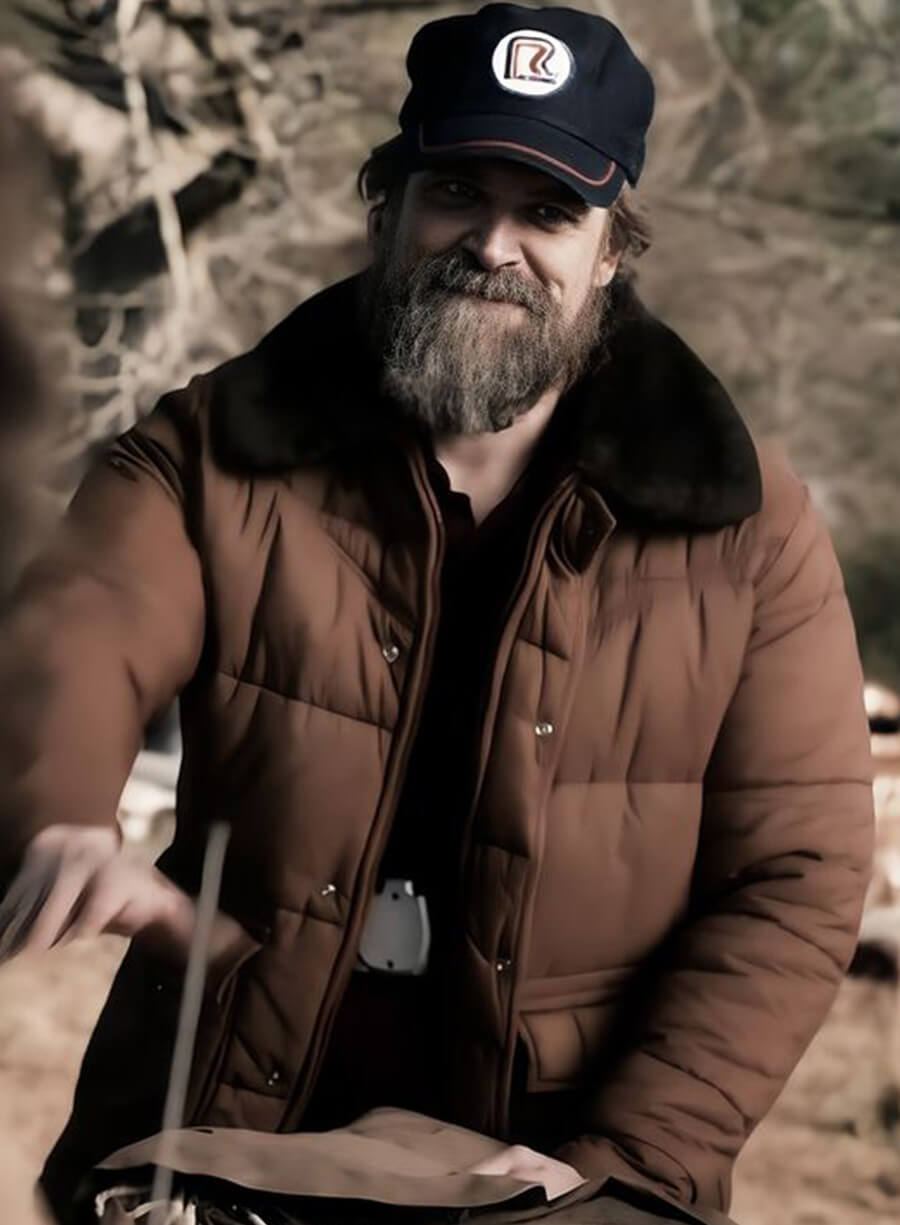 Jim Hopper Stranger Things S05 Brown Shearling Jacket