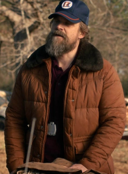 Jim Hopper Stranger Things S05 Brown Shearling Jacket