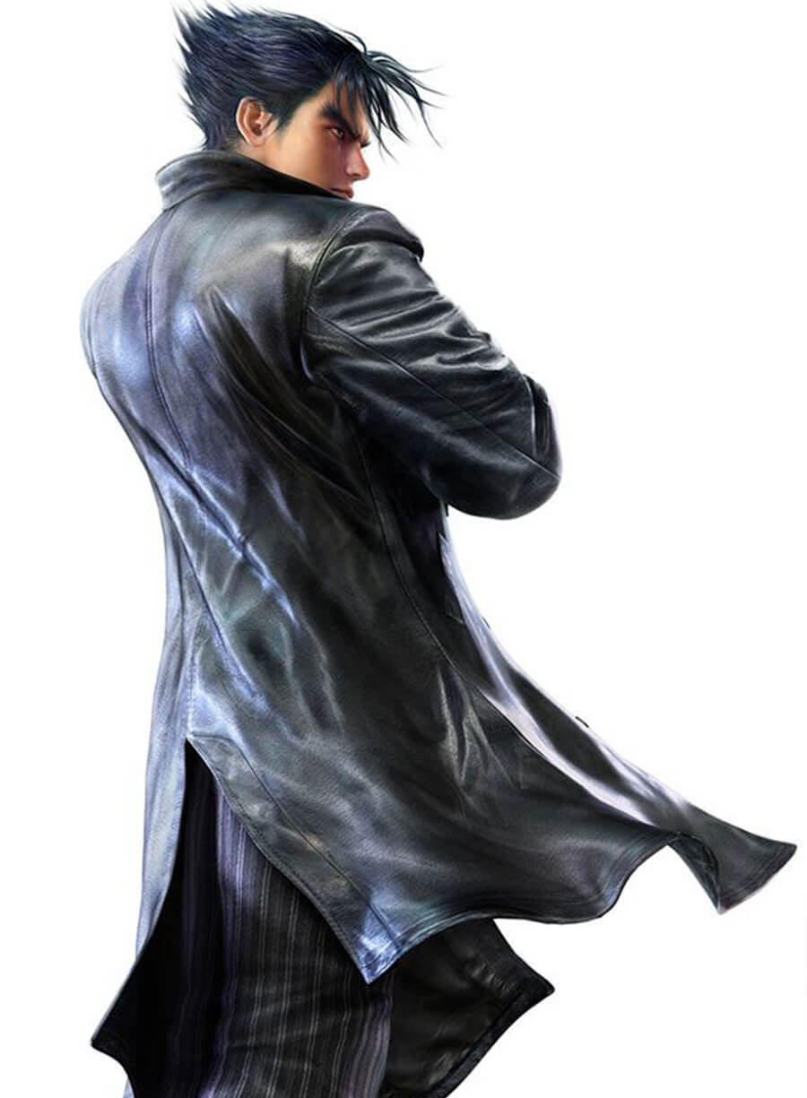 Jin Kazama Tekken 6 Black Leather Cosplay Coat
