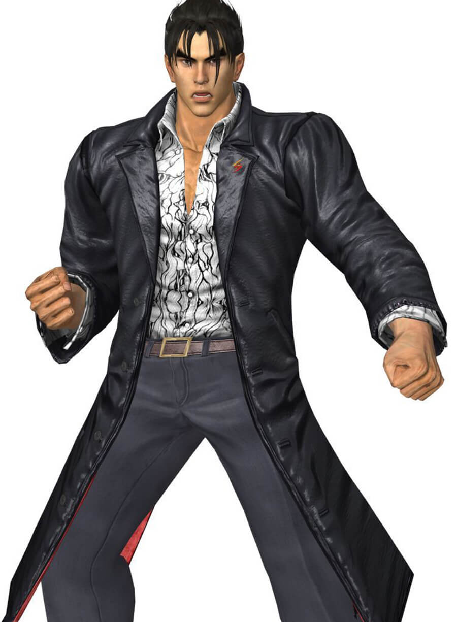 Jin Kazama Tekken 6 Black Leather Cosplay Coat