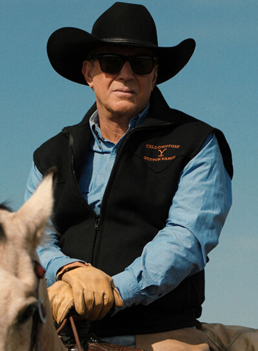 John Dutton Yellowstone Black Vest