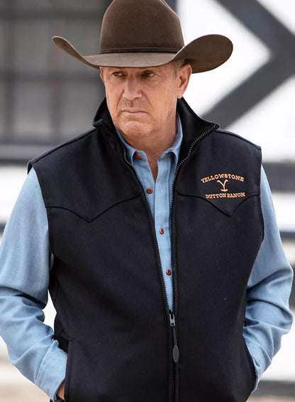 John Dutton Yellowstone Black Vest