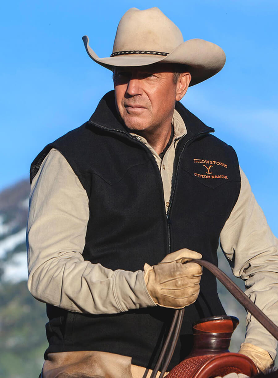 John Dutton Yellowstone Black Vest