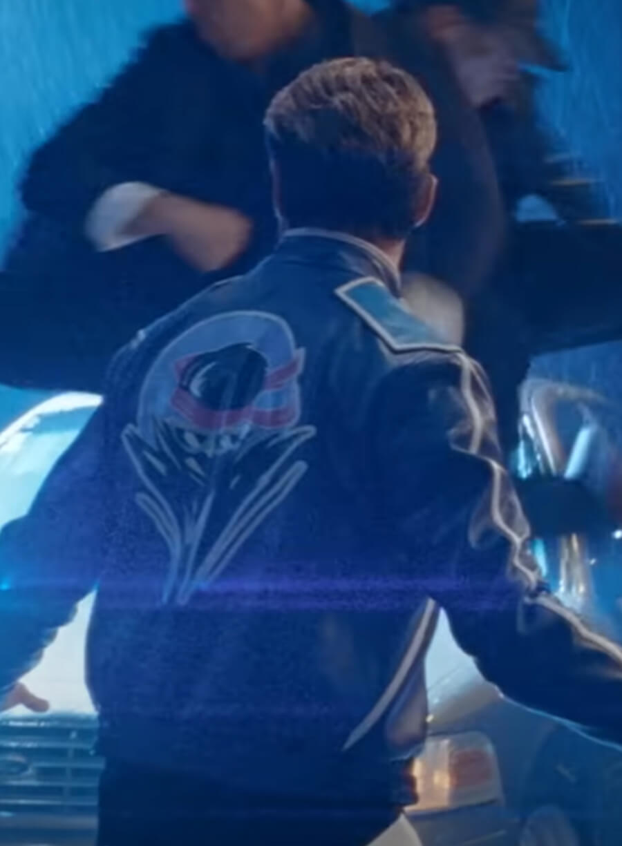 Johnny Cage Mortal Kombat II 2025 Blue Leather Jacket